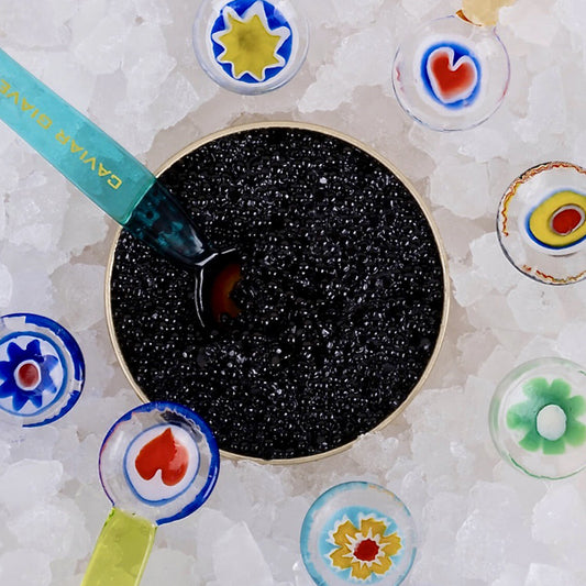 Giaveri Murano Venetian Glass Caviar Spoons