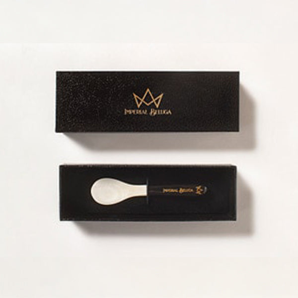 Gift box Mother of Pearl spoon - Black
